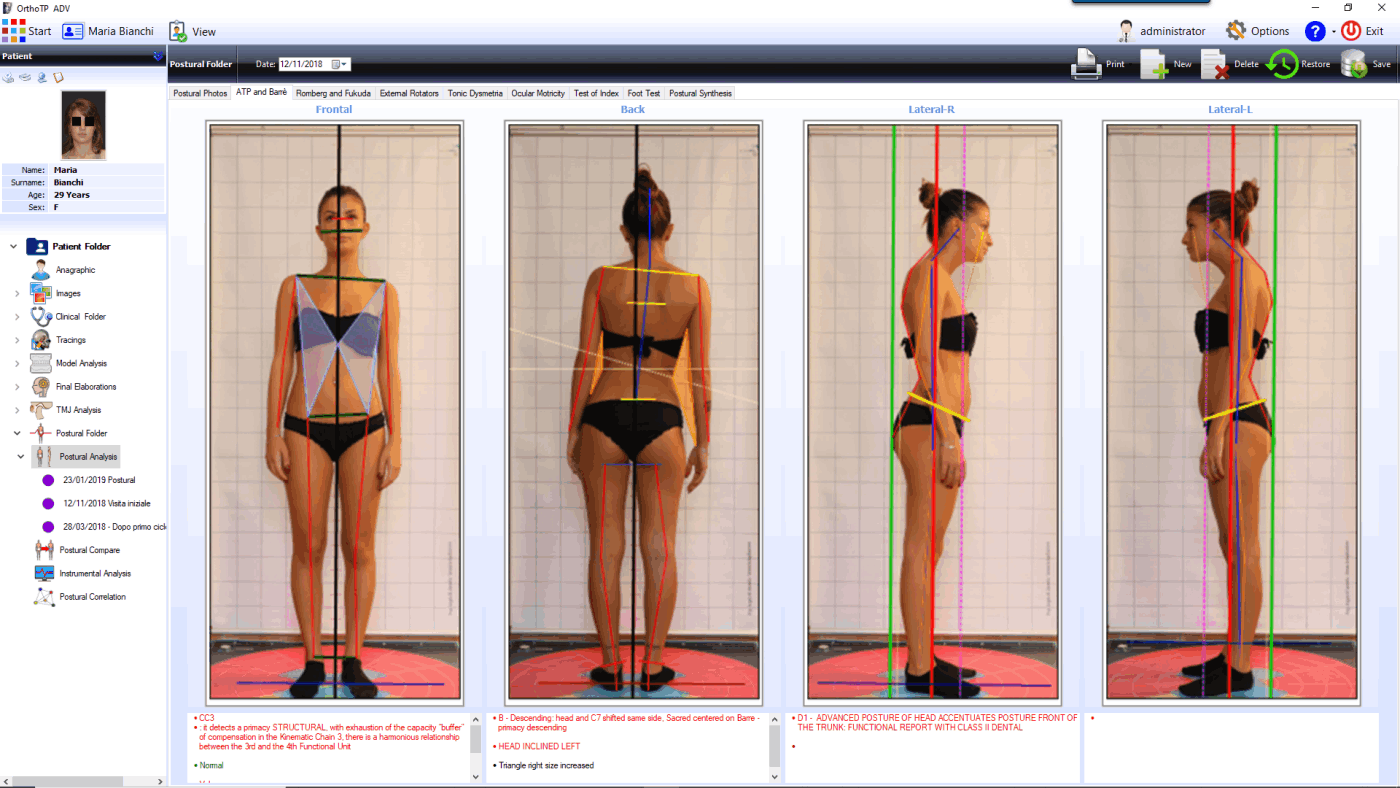 Valutazione posturale fotografica